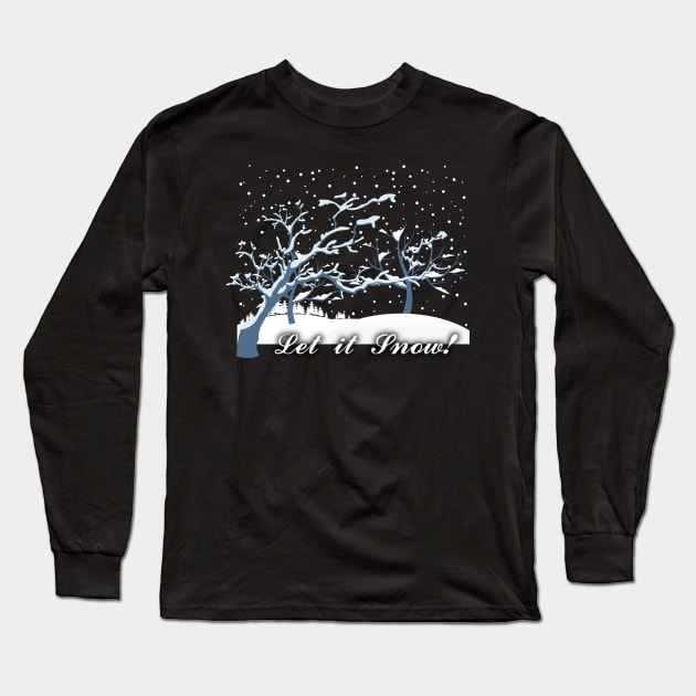 Frosted Trees Long Sleeve T-Shirt by Kidrock96